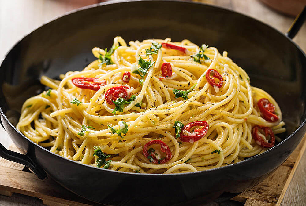 KüchenMarkt Rezept Spaghetti Aglio e olio Fact Peperoni