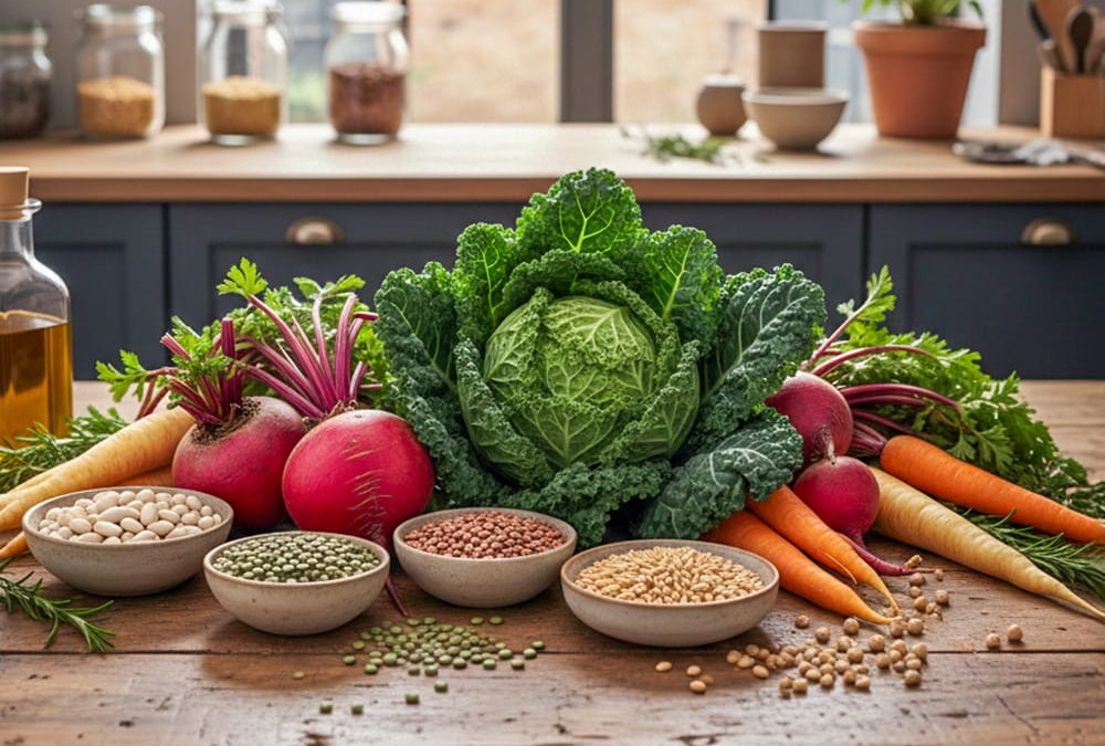 Winterküche: saisonales Gemüse und sättigende Basics für eine abwechslungsreiche Ernährung.
