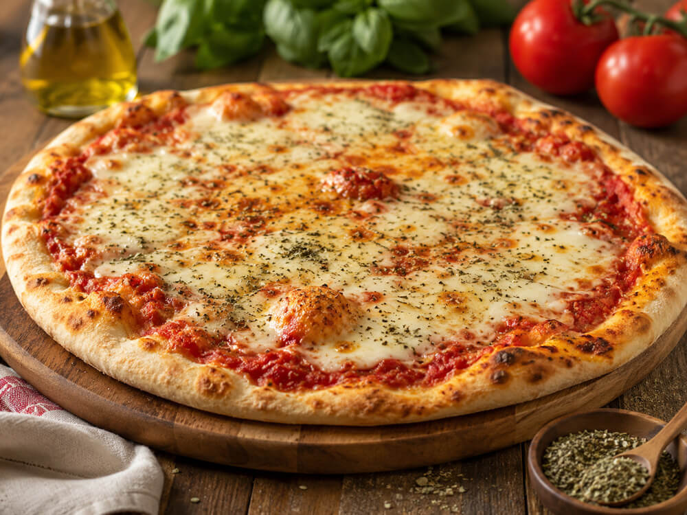 Pizza mit Oregano als mediterrane Würze