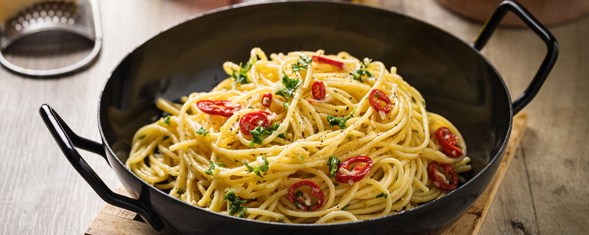 KüchenMarkt Rezept Spaghetti Aglio e olio Fact Peperoni