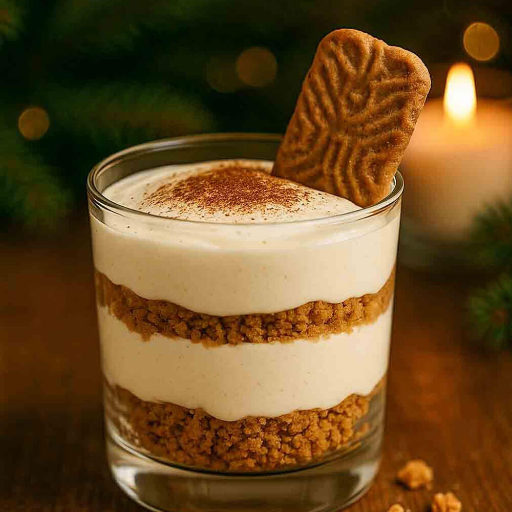 Einfache Spekulatius Mascarpone Creme als Dessert im günstigen Weihnachtsmenü für Anfänger